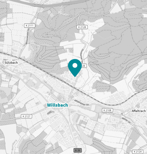 The German location of IDS in Willsbach (Obersulm) is marked on the map.