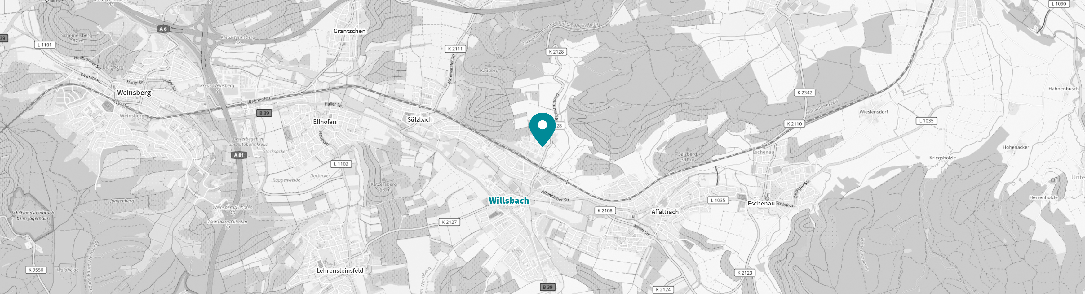 The German location of IDS in Willsbach (Obersulm) is marked on the map.