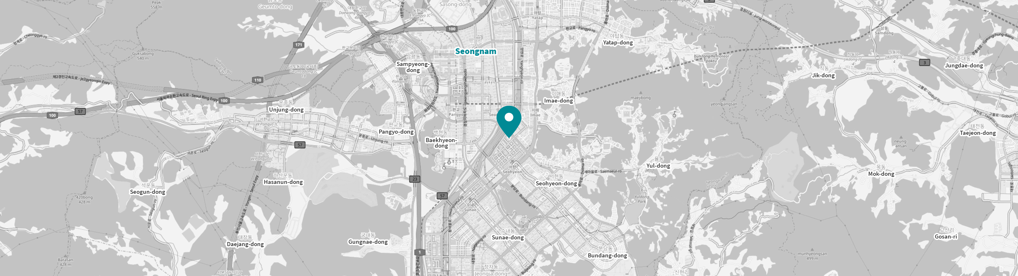 The Korean location of IDS Seongnam is marked on the map.